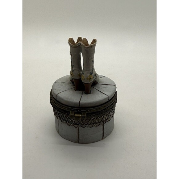 1999 Victorian Collection Jewelry New Box Hinged Trinket Boots Vintage Nostalgic - Picture 9 of 14